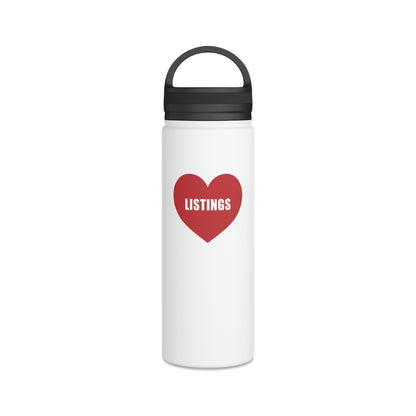 Listing Love 18 oz Stainless Steel Water Bottle, Handle Lid