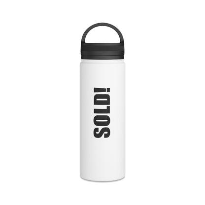 SOLD! Billboard Style Stainless Steel Water Bottle, Handle Lid