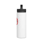 NO Commission Cutting Stainless Steel Water Bottle, Handle Lid