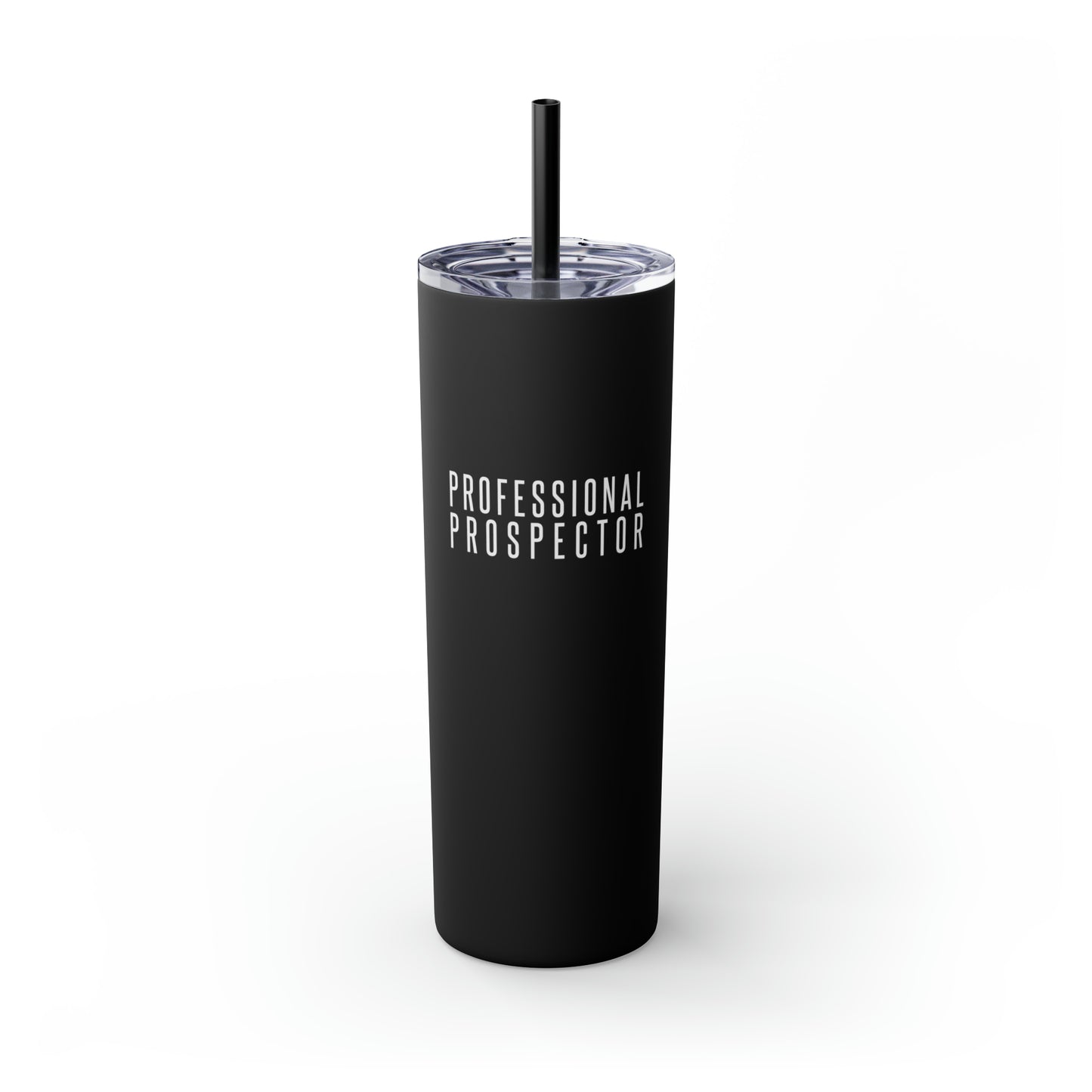 Professional Prospector Skinny Tumbler with Straw, 20oz