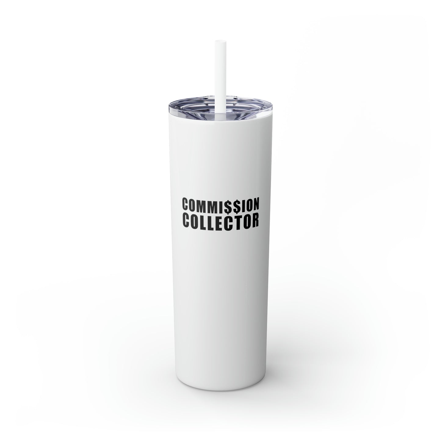 Commission Collector Skinny Tumbler with Straw, 20oz