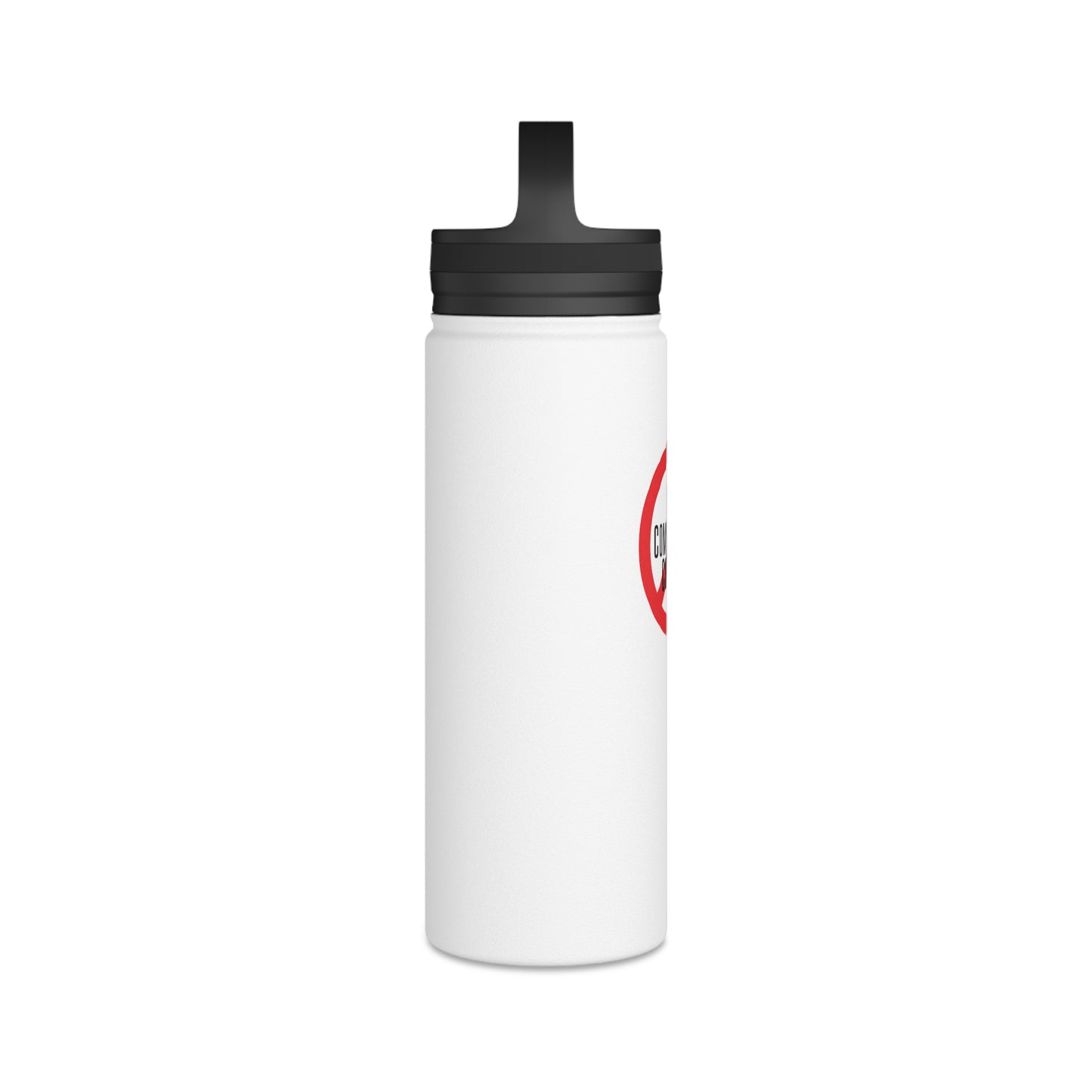NO Commission Cutting Stainless Steel Water Bottle, Handle Lid