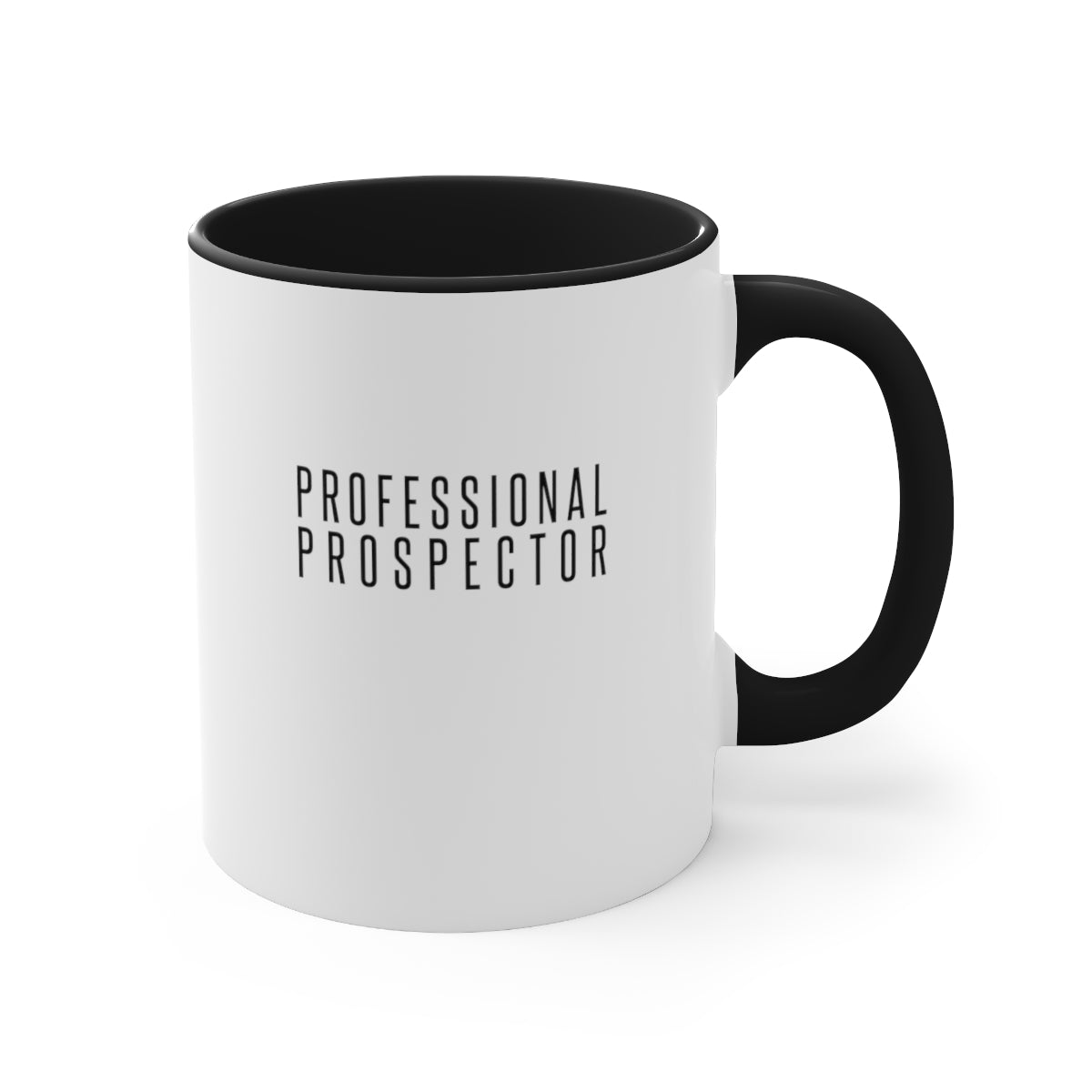 Professional Prospector 11oz White with Black Accent Coffee Mug