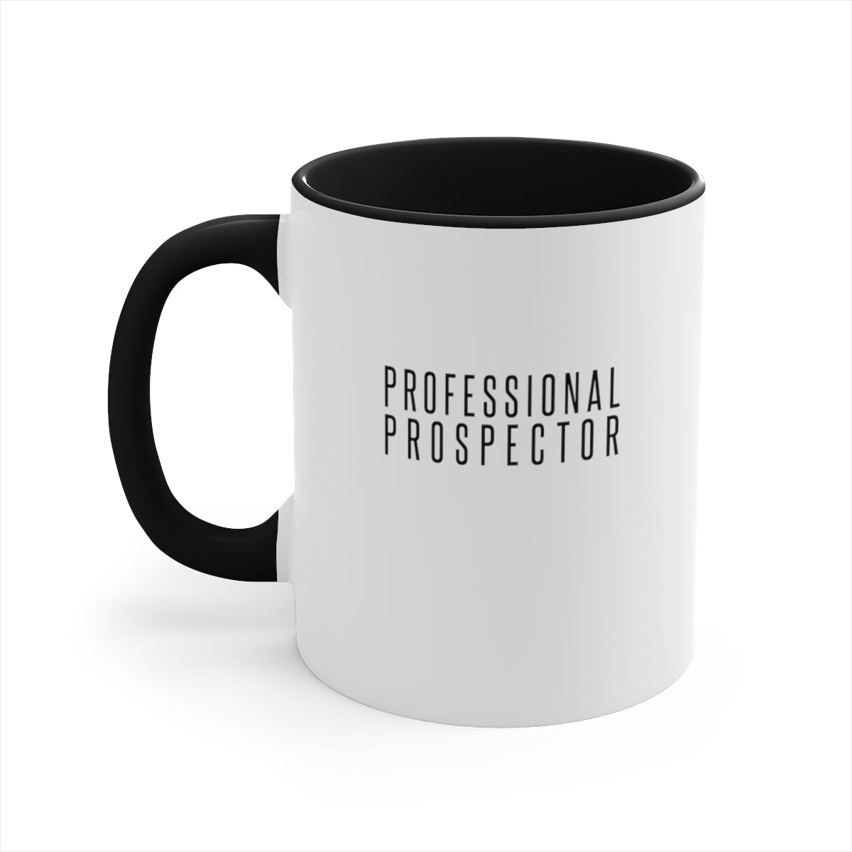 Professional Prospector 11oz White with Black Accent Coffee Mug