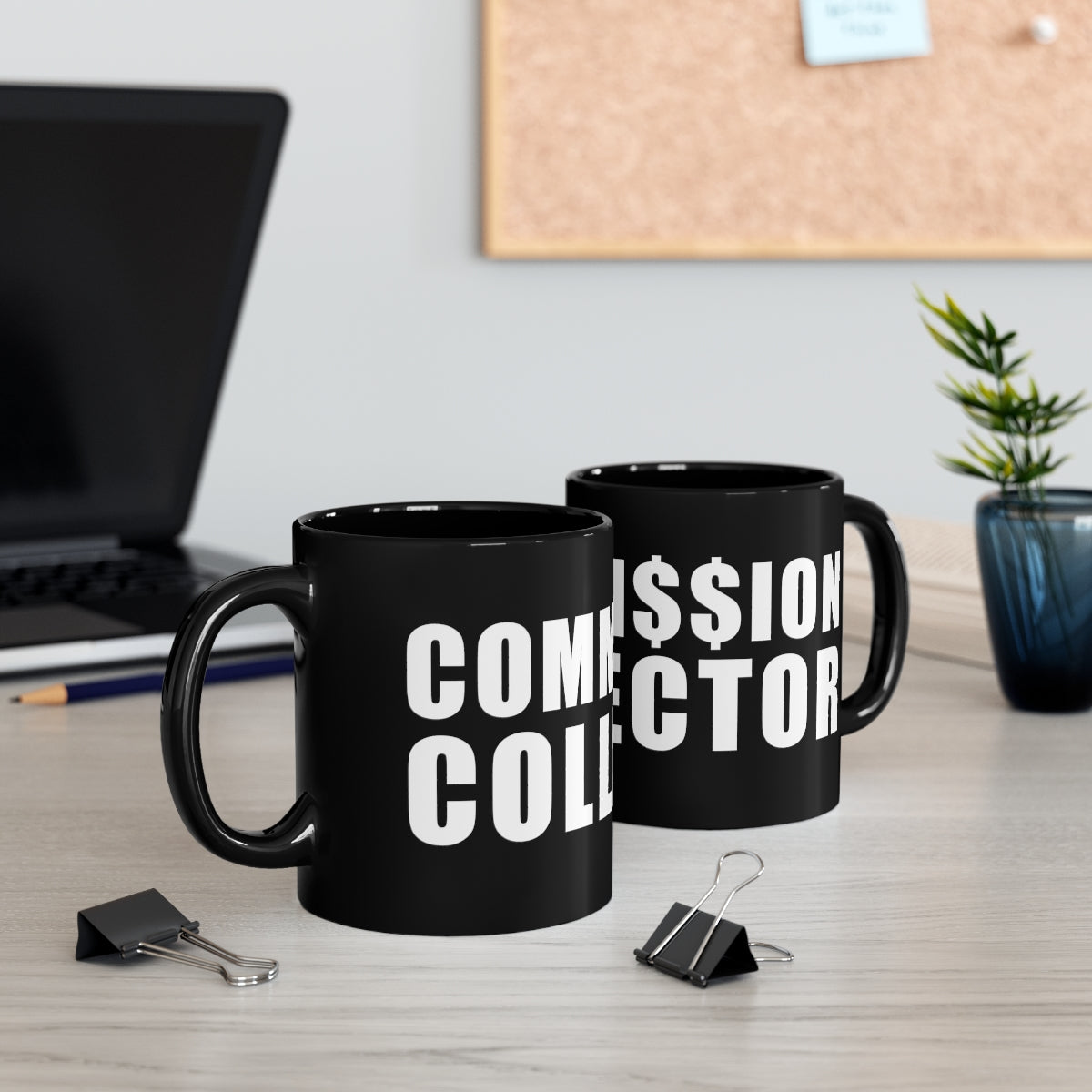 Commission Collector Billboard Style 11oz Black Coffee Mug