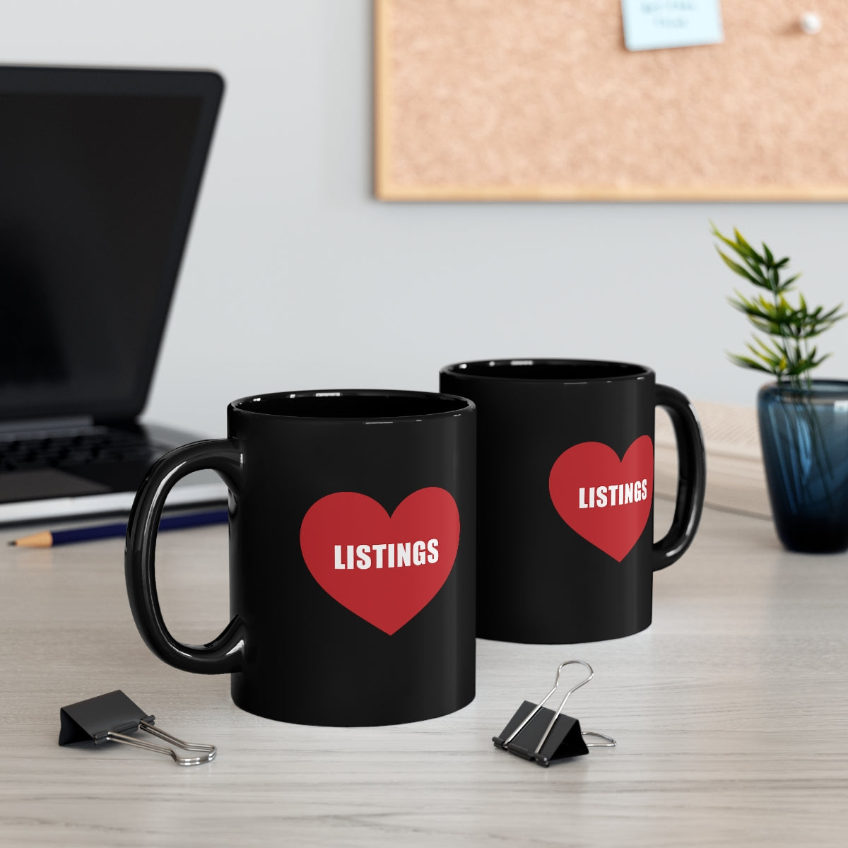 I Heart Listings Classic 11oz Black Coffee Mug