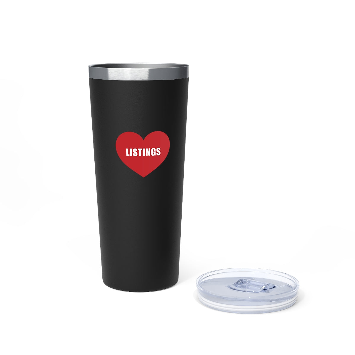 Listing Love Copper Vacuum Insulated Tumbler, 22oz Black