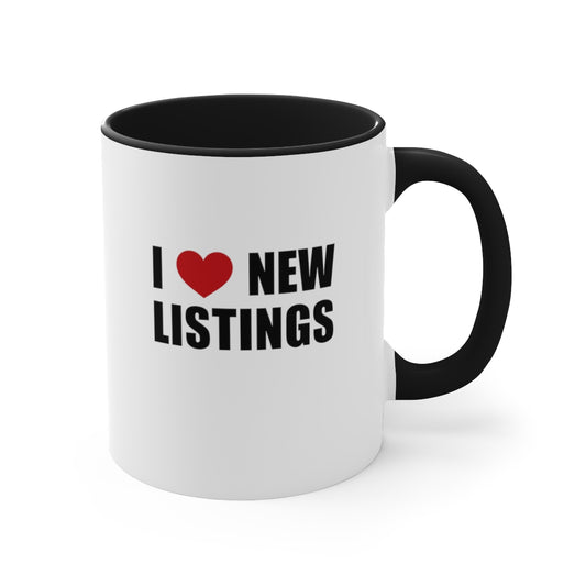 I Love New Listings Accent Coffee Mug, 11oz