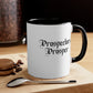 Prospectors Prosper 11oz White with Black Accent Coffee Mug