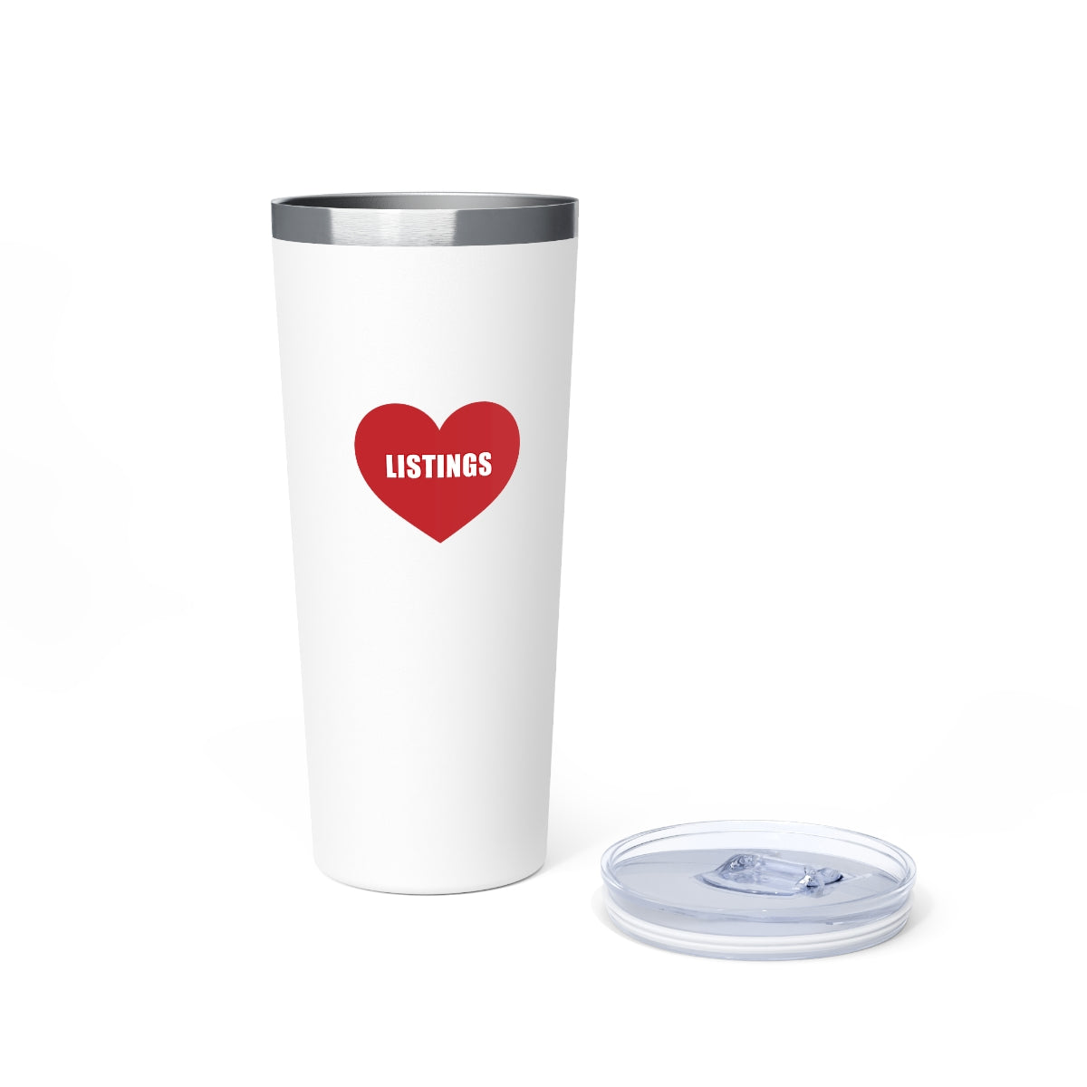 Listing Love Copper Vacuum Insulated Tumbler, 22oz White