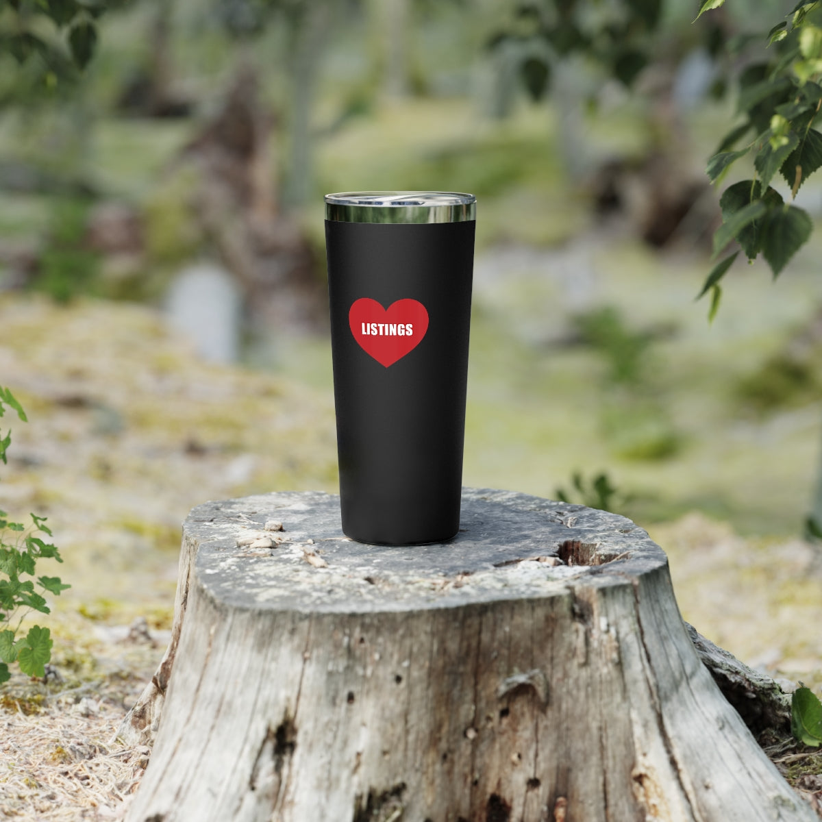 Listing Love Copper Vacuum Insulated Tumbler, 22oz Black