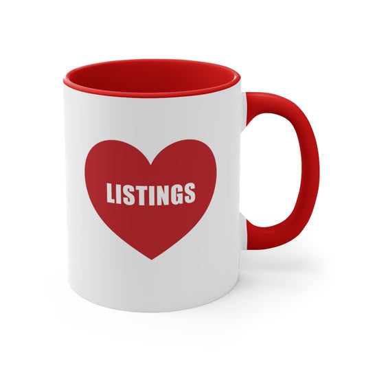 I Heart Listings Red 11oz Accent Coffee Mug